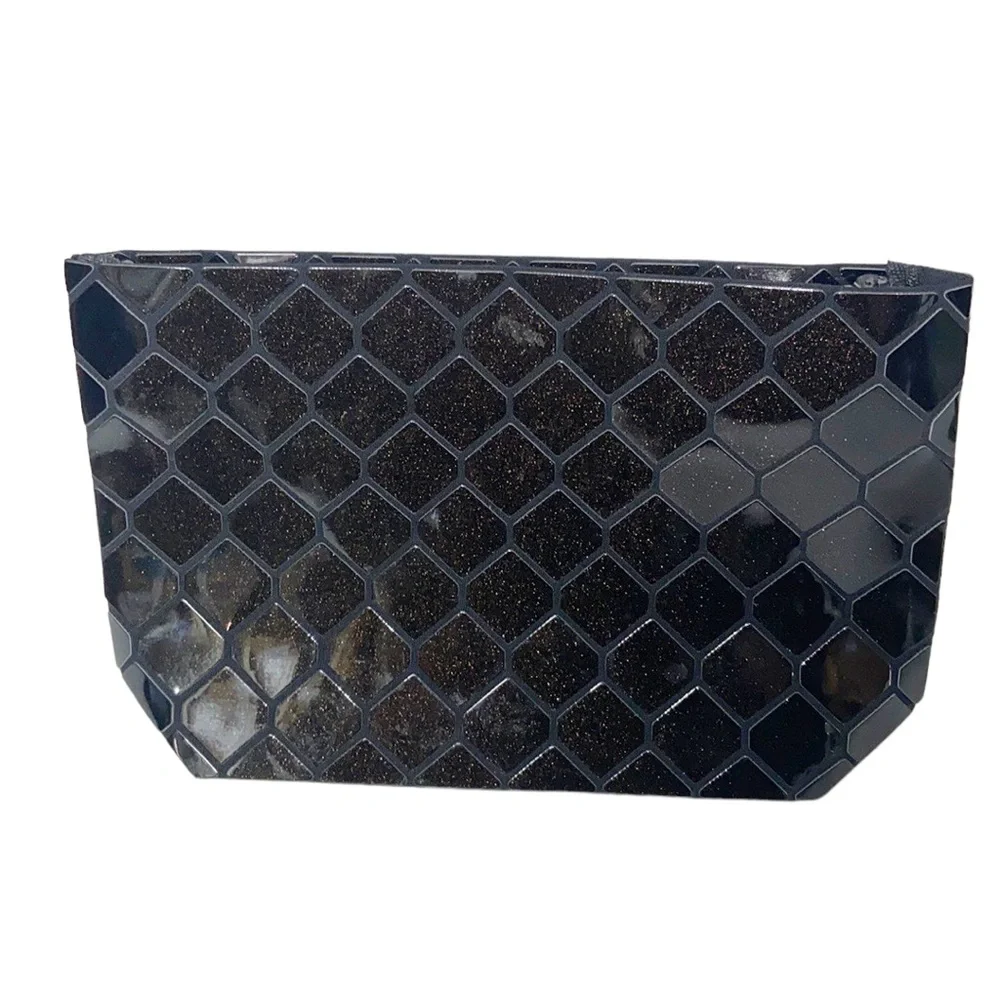 Emilio Pepe Italy Womens hexagon geometric clutch bag handbag purse
